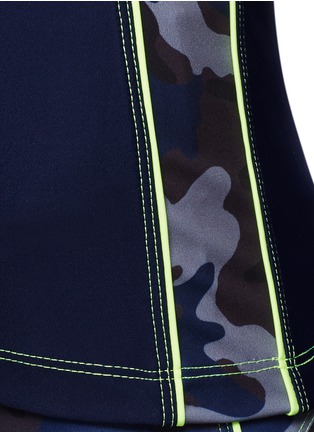 Detail View - Click To Enlarge - LAAIN - Camouflage colourblock tank top
