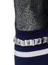 Detail View - Click To Enlarge - NO KA’OI - 'Kalia' faux fur strass stripe performance leggings