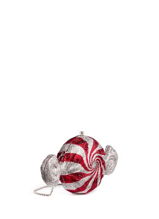 Front View - Click To Enlarge - JUDITH LEIBER - 'Peppermint Candy' crystal pavé minaudière