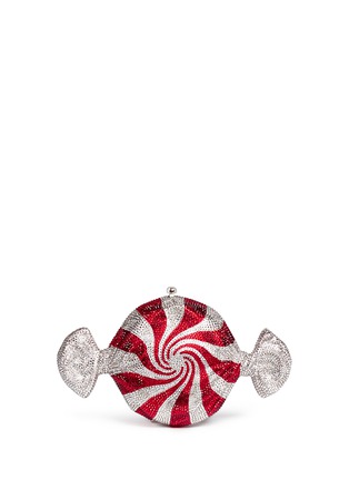 Main View - Click To Enlarge - JUDITH LEIBER - 'Peppermint Candy' crystal pavé minaudière