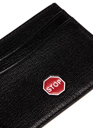 Detail View - Click To Enlarge - ANYA HINDMARCH - 'Stop' leather card holder