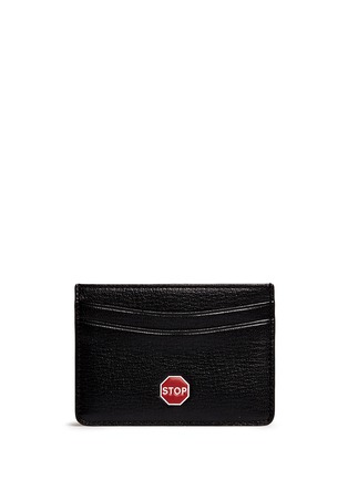 Main View - Click To Enlarge - ANYA HINDMARCH - 'Stop' leather card holder