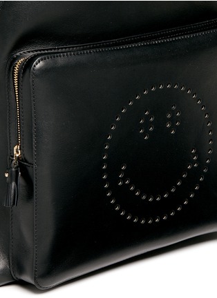 Detail View - Click To Enlarge - ANYA HINDMARCH - 'Smiley' leather backpack
