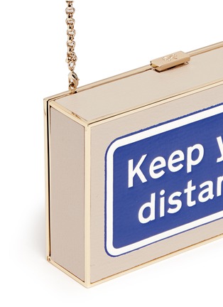 Detail View - Click To Enlarge - ANYA HINDMARCH - 'Keep Your Distance Imperial' leather box clutch