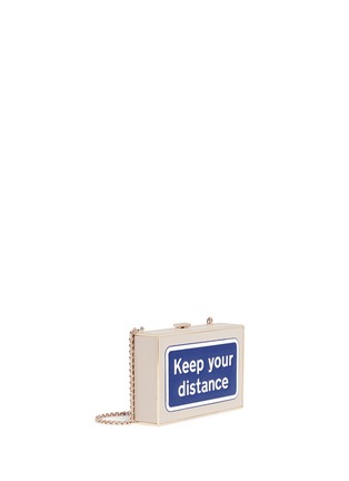 Front View - Click To Enlarge - ANYA HINDMARCH - 'Keep Your Distance Imperial' leather box clutch