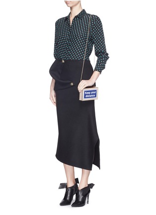 Figure View - Click To Enlarge - ANYA HINDMARCH - 'Keep Your Distance Imperial' leather box clutch