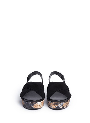 Figure View - Click To Enlarge - STUART WEITZMAN - 'Relax' suede slingback cork flatform sandals