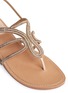 Detail View - Click To Enlarge - STUART WEITZMAN - 'Thongshow' crystal pavé micro chain leather sandals