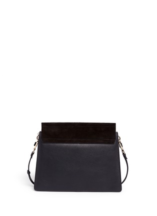Back View - Click To Enlarge - CHLOÉ - 'Fay' medium suede flap leather shoulder bag
