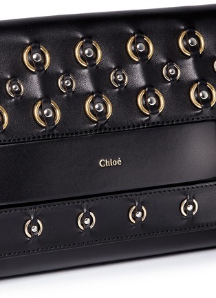 Detail View - Click To Enlarge - CHLOÉ - 'Elle' medium ringlet flap leather clutch