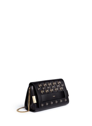 Front View - Click To Enlarge - CHLOÉ - 'Elle' medium ringlet flap leather clutch