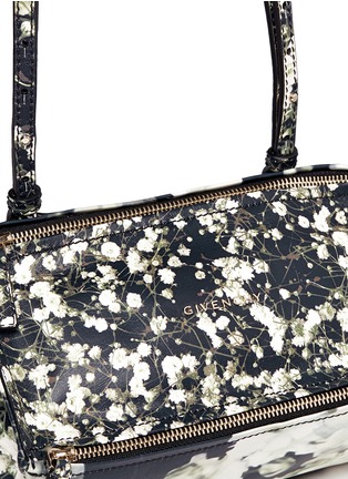 Detail View - Click To Enlarge - GIVENCHY - 'Pandora' mini baby's breath floral print leather bag