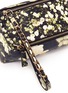 Detail View - Click To Enlarge - GIVENCHY - 'Pandora' baby's breath floral print leather wristlet pouch
