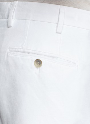 Detail View - Click To Enlarge - CANALI - Cotton-linen twill chinos