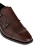 Detail View - Click To Enlarge - CANALI - Burnish leather double monk strap shoes