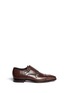 Main View - Click To Enlarge - CANALI - Burnish leather double monk strap shoes