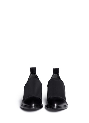 Figure View - Click To Enlarge - ALEXANDER WANG - 'Kori' cutout heel scuba vamp leather oxfords