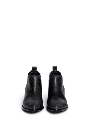 Figure View - Click To Enlarge - ALEXANDER WANG - 'Kori' cutout heel leather Chelsea boots