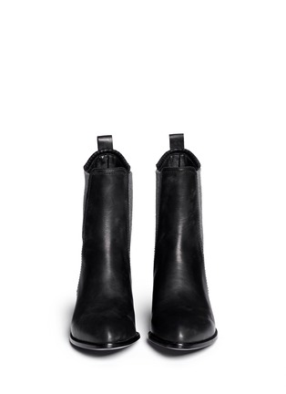 Figure View - Click To Enlarge - ALEXANDER WANG - 'Anouck' cutout heel leather Chelsea boots