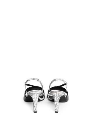 Back View - Click To Enlarge - ALEXANDER WANG - 'Marion' snakeskin effect leather slingback sandals