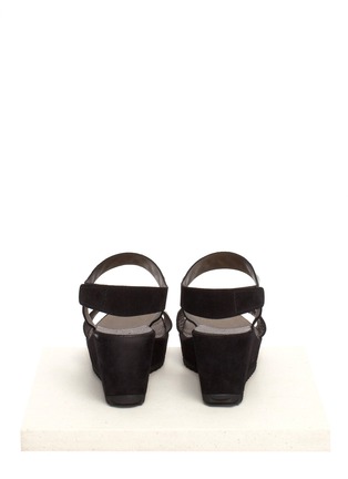 Back View - Click To Enlarge - PEDRO GARCÍA - 'Francine' crystal-detailed suede wedges