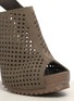 Detail View - Click To Enlarge - PEDRO GARCÍA - Perforated suede sandals