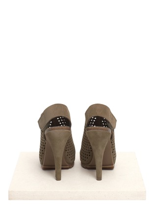 Back View - Click To Enlarge - PEDRO GARCÍA - Perforated suede sandals
