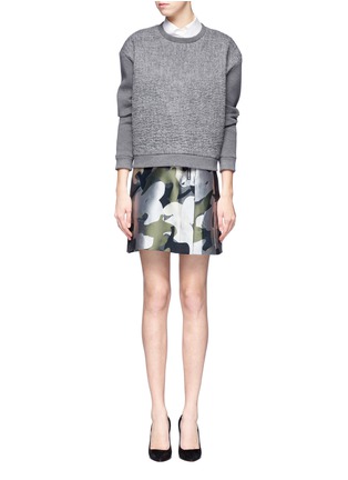 Figure View - Click To Enlarge - WHISTLES - Camo jacquard skirt
