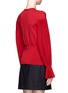 Back View - Click To Enlarge - ALEXANDER MCQUEEN - Pleated puff sleeve knit top