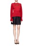 Figure View - Click To Enlarge - ALEXANDER MCQUEEN - Pleated puff sleeve knit top