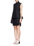 Front View - Click To Enlarge - ALEXANDER WANG - Double front sleeveless shirt dress