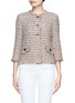 Main View - Click To Enlarge - ST. JOHN - Crystal embellished floral button tweed jacket
