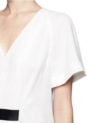 Detail View - Click To Enlarge - ALEXANDER WANG - Leather belt gathered dress