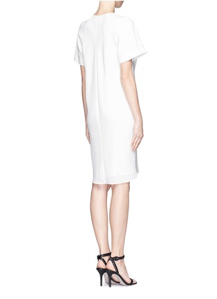 Back View - Click To Enlarge - ALEXANDER WANG - Leather belt gathered dress