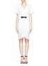 Main View - Click To Enlarge - ALEXANDER WANG - Leather belt gathered dress