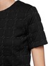 Detail View - Click To Enlarge - T BY ALEXANDER WANG - Grid jacquard bonded neoprene cropped top