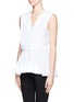Front View - Click To Enlarge - ALEXANDER WANG - Apron front peplum top