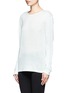 Front View - Click To Enlarge - T BY ALEXANDER WANG - Long sleeve silk blend T-shirt