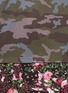 Detail View - Click To Enlarge - GIVENCHY - Camouflage and floral print extended hem T-shirt