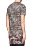 Back View - Click To Enlarge - GIVENCHY - Camouflage and floral print extended hem T-shirt