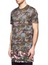 Front View - Click To Enlarge - GIVENCHY - Camouflage and floral print extended hem T-shirt