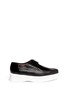 Main View - Click To Enlarge - CLERGERIE - Polo textured leather flatform creepers