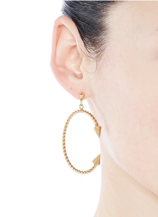 Figure View - Click To Enlarge - ELA STONE - Angel twisted spike earrings