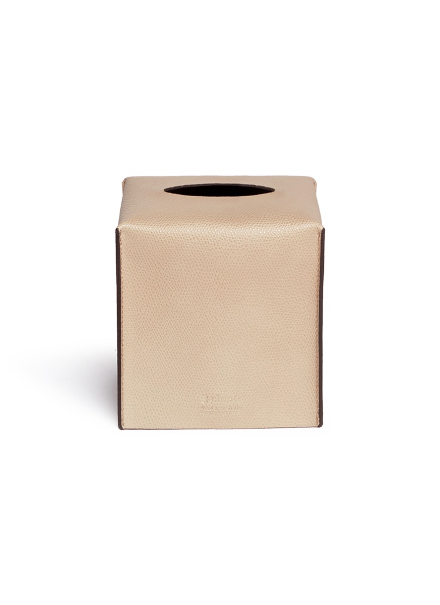 leather tissue box