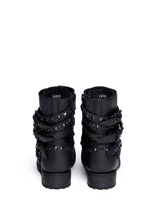 Back View - Click To Enlarge - ASH - 'Rebel' stud strap leather boots