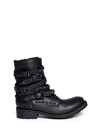 Main View - Click To Enlarge - ASH - 'Rebel' stud strap leather boots