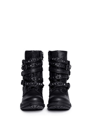 Figure View - Click To Enlarge - ASH - 'Rebel' stud strap leather boots