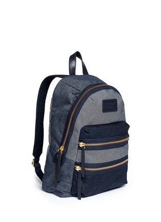 Front View - Click To Enlarge - MARC BY MARC JACOBS - 'Domo Arigato' chambray backpack