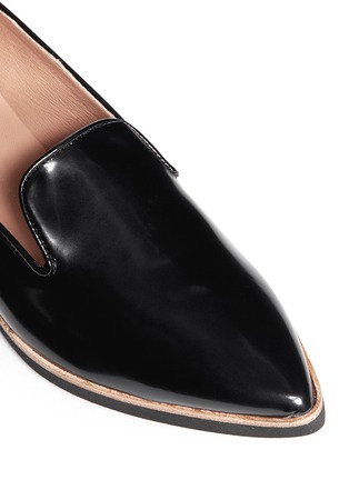 Detail View - Click To Enlarge - FABIO RUSCONI - Leather wedge slip-ons