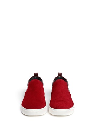 Figure View - Click To Enlarge - MARC BY MARC JACOBS - Suede leather skate slip-ons